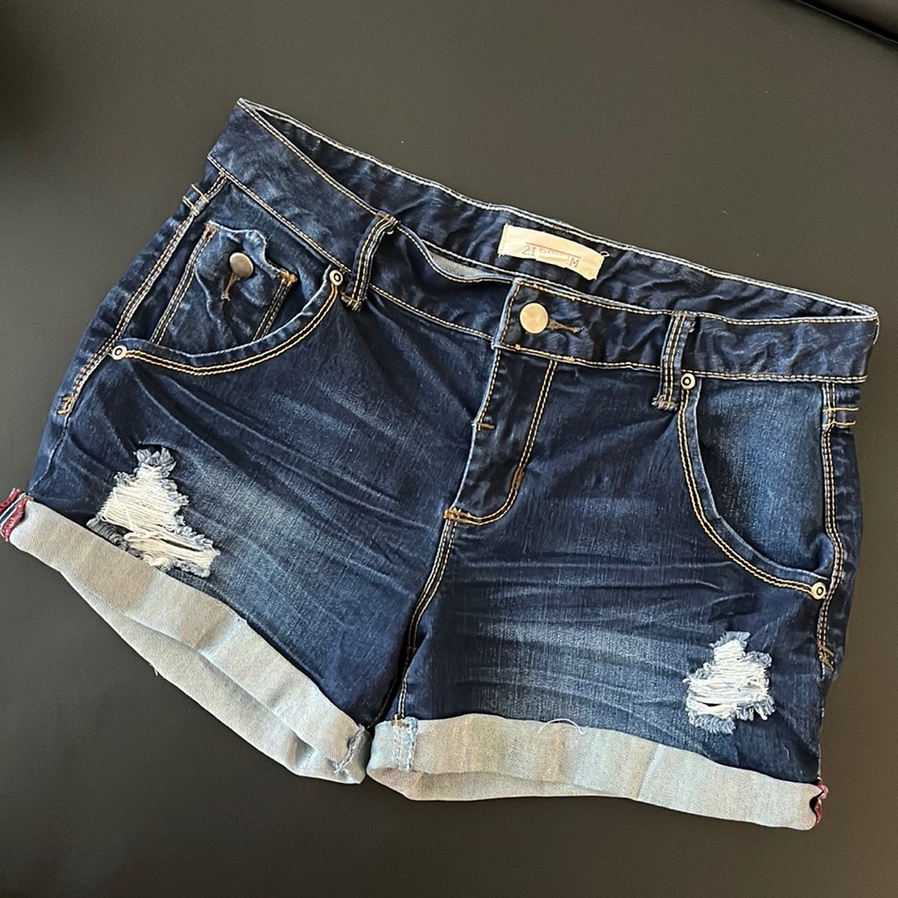 Forever 21 Denim Distressed Shorts